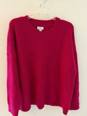 J. Crew Factory XL Fuchsia Crewneck Sweater